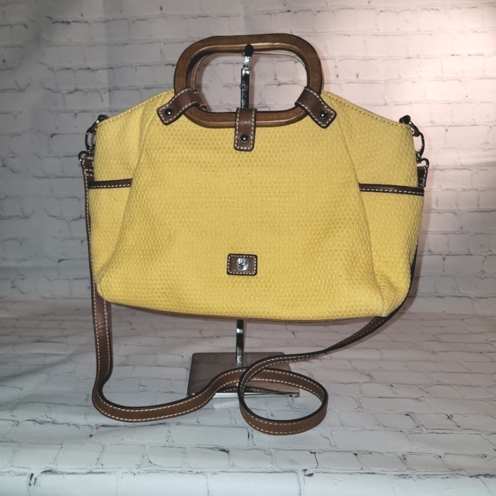 Relic Hand Bag Crossbody Bag Yellow Fabic and Faux Leather 💛